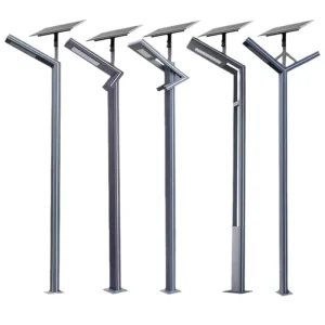 Outdoor LED Solar Street Lights 3m-4m Range Aluminum Alloy IP67 6000K 2-Year Warranty Garden Park Community Villa Lighting