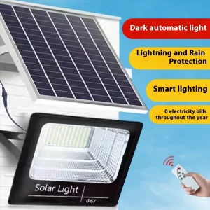 Outdoor LED Solar Street and Flood Light with Automatic Induction Bright Waterproof Aluminum Body IP65 for Garden