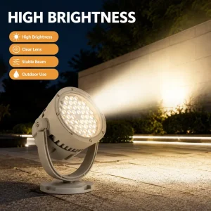 Outdoor LED Spotlight IP65 Commercial Plaza Garden Tree Uplight With Pedestal Base Exterior Flood Lamp 3-108W Matrix UB
