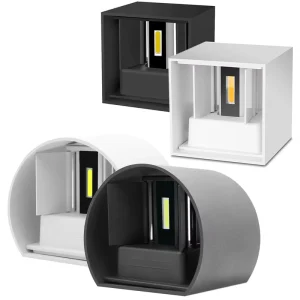 Outdoor LED Square Waterproof Wall Light Human Body Induction 85-265V Universal Aluminum Construction for Stair Living Room