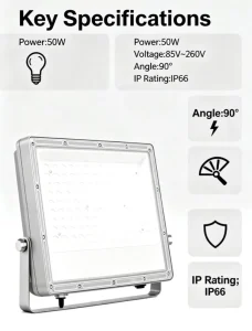 Outdoor LED Stadium Flood Light 50W 100W 200W 300W IP66 Waterproof Sports Lighting for Basketball Court Large Venue Bulk Supply