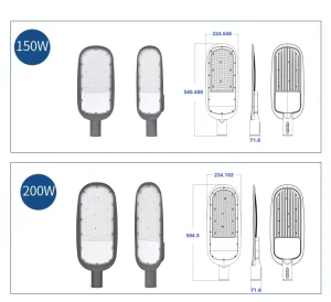 Outdoor LED Street Light 30W-200W IP66 AC Smart Road Lighting