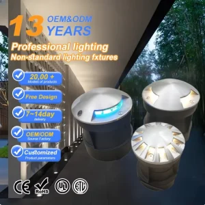 Outdoor LED Underground Garden Light Polarized Light Transmission IP65 Waterproof Aluminum Body Factory Customization