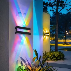 Outdoor LED Wall Lamp Wall Mounted AC85 265V 10W 8W 6W ABS Courtyard Wall Light