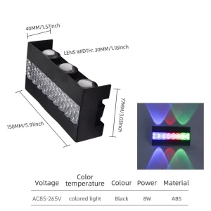 Outdoor LED Wall Lamp Wall Mounted AC85 265V 10W 8W 6W ABS Courtyard Wall Light Indoor Home Bar Office Bedroom Decorative Lights