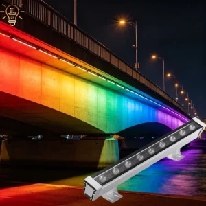 Outdoor LED Wall Washer Light IP65 Aluminum Alloy 100 lm/W High Efficacy for Architectural Facade Landscape Lighting