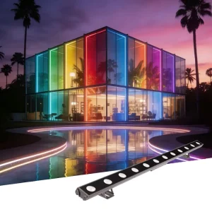 Outdoor LED Wall Washer Light IP65 Linear Facade Lighting RGBW DMX512 Building Landscape Lighting 48W 72W