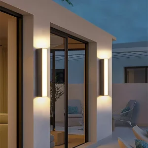 Outdoor LED Waterproof Aluminum Alloy Wall Lamp for Garden Courtyard Entrance Balcony with Double Head Lighting