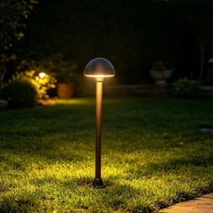 Outdoor LED Waterproof Mushroom Lawn Light, Tri-color 2700K/3000K/4000K, Copper Body