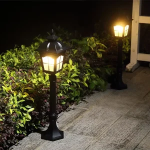 Outdoor Lamp Post Light Waterproof Classic Design Black Aluminum Garden Backyard Pathway Light Pillar Lamp
