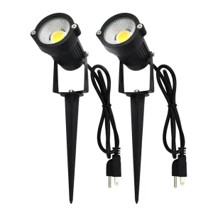 Outdoor Landscape LED Lighting 5W Waterproof Garden Lights COB Led Spotlights with Spiked Stand for Lawn Decorative Lamp