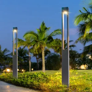 Outdoor Landscape Lighting 4M 5M AC Powered Aluminum Alloy Column IP65 Waterproof LED Garden Light Pole