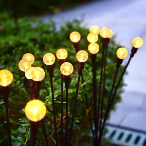 Outdoor Landscape Lighting Swaying Firefly LED Garden Light IP65 PVC Touch Control Lamp Solar Flower Light Garden Light