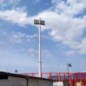Outdoor Large Airport Stadium 16m 20m 30m High Mast with Safety Cage Ladder