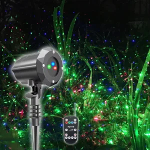 Outdoor Laser Light LED Red Green Blue Star Moving Garden Laser Light Christmas Decorations