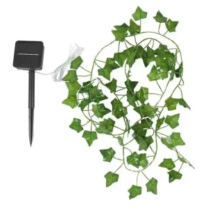 Outdoor Led Solar Patio Decorative Lights Maple Leaf Rattan Lights LED Solar Powered Outdoor Plant Simulation Ivy Decoration