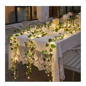 Outdoor Led Solar Patio Decorative Lights Maple Leaf Rattan Lights Party Wedding Lights