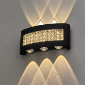 Outdoor Led Wall Lamp 6W Waterproof Warm White 3500K Ac85 265V for Courtyard Bedroom Home Decorative Led Light Exterior Use