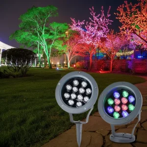 Outdoor Lighting LED Floodlight IP Waterproof Garden Villa Landscape Lighting Decoration Round Courtyard Lawn Lamp