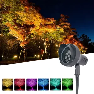 Outdoor Lighting LED Floodlight IP Waterproof Tree Lights Round Courtyard Spotlight Lawn Lamp Garden Villa Landscape Lighting