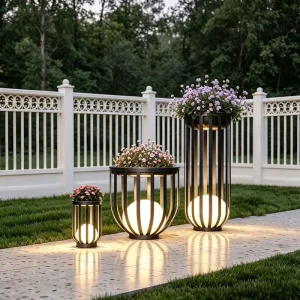 Outdoor Lighting LED IP65 Waterproof Garden Villa Courtyard Outdoor Floor to Ceiling Terrace Flower Pot Garden Light