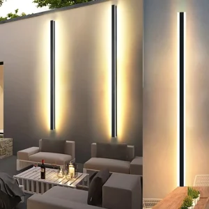 Outdoor Long Strip Wall Light Acrylic Shade IP65 Waterproof Wall Sconce LED Linear Washer Lamp