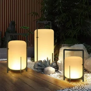 Outdoor Modern Garden Solar Rechargeable Landscape Lawn Light Waterproof IP65 Decorative Lamp Terrace Villas Atmosphere