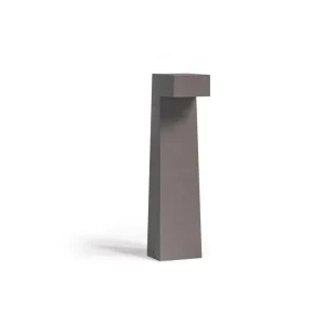 Outdoor Modern House Garden Grey Cast Cement LED Bollard Lamp Post Pillar Lights