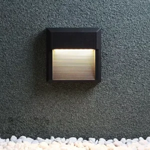 Outdoor Modern Minimalist Pathway Step Light Die cast Aluminum Alloy Lamp Body PC Cover LED Recessed Ground Lights for Courtyard