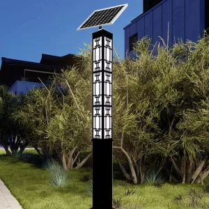 Outdoor Octagonal Aluminum Lawn Lamp Waterproof Easy Installation 200 km h Wind Resistance