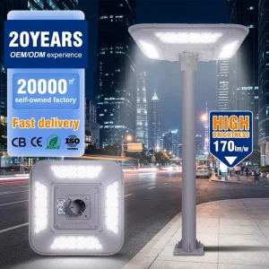 Outdoor Park 200W Aluminum Housing IP65 Waterproof Remote Control Solar LED Garden Light