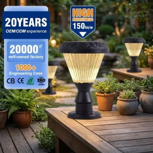 Outdoor Pathway Lights Solar Battery Charging High Sunlight Conversion Rate 10w Led Solar Garden Lamp