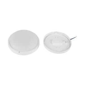 Outdoor Plastic LED Wall or Ceiling Mounted Bulkhead Light, 15W 18W, IP Moisture-Resistant