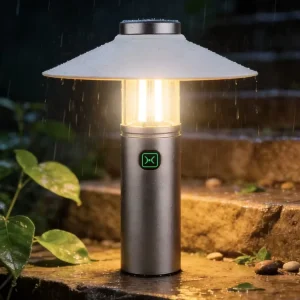 Outdoor Portable LED Camping Flashlight Strong Magnetic Tail Hook Rechargeable Lithium Battery IP44 Rated 120LM 12-15 Hours