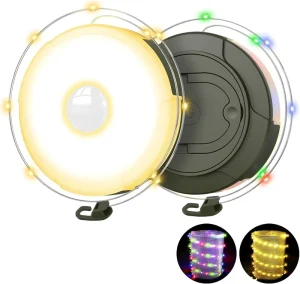 Outdoor Portable LED Camping String Lights 32.8ft Rechargeable Waterproof Hanging Lamp 10 Lighting Modes for Outdoor Camping