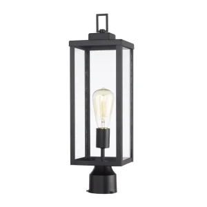 Outdoor Post Light Fixture Waterproof Anti Rust Modern Pillar Outside Garden Pillar Lighting Black Finish Column Lamp