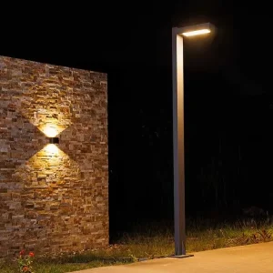 Outdoor Premium LED Post Light Vertical Lawn Lamp Custom Outside Simple Nordic Style Garden Light Head Only