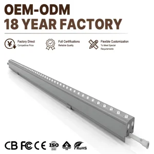 Outdoor RGB LED Wall Washer Pixel Tube Light IP65 Aluminum High CRI 90 Dimmable