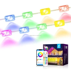 Outdoor RGBIC LED String Lights with IP67 Waterproof Controller for Christmas Holiday Decor