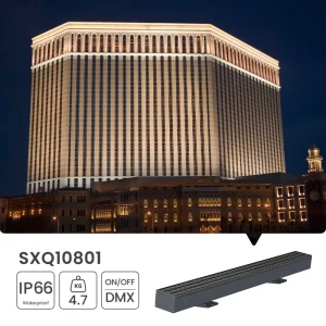Outdoor RGBW 108W Aluminum LED Wall Washer, Tempered Glass, IP66 Waterproof, DMX, High Brightness, Ra80 CRI, Dimmable