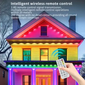 Outdoor RGBW DC24V Permanent Building Point Light LED Eave Light for Exterior House Christmas