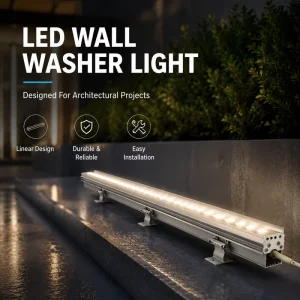 Outdoor RGBW LED Wall Washer IP65 Dynamic White 36W DMX-Controlled for Garden and Building Facade Lighting