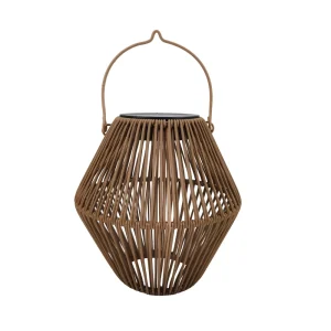 Outdoor Rattan LED Solar Lantern with Battery Small Garden Table Lamps