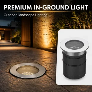 Outdoor Recessed Anti-Glare LED Garden Underground Light Aluminum Tempered Glass IP68 Waterproof CRI90 App Light
