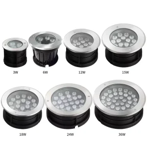 Outdoor Recessed Ground Floor Lamp IP67 Waterproof RGB Inground 12V DC24V 304 Stainless Steel Buried LED Underground Light