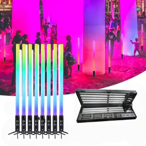 Outdoor Rechargeable Portable IP65 Wireless Battery 360 Pixel Spotlights RGBWA DMX Control for Club Party DJ Stage Lighting