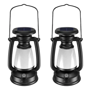 Outdoor Retro Solar Portable Camping Lantern USB Charging LED Tent Lamp Multicolor Ambient Light Emergency Lamp