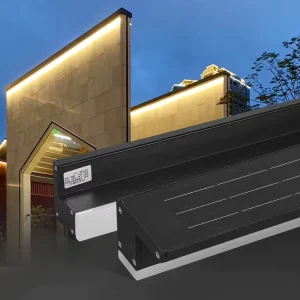 Outdoor Sculptures, Signs, Fences, and Walls Aluminum Acrylic IP66 Solar LED Line Wall Washer Light Remote Control Warm