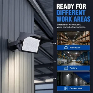 Outdoor Security LED Spotlights Flood Light SMD Chip Aluminum Body IP65 Rating High Bright for Warehouse