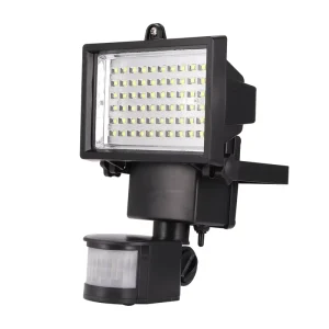 Outdoor Security Light With Motion Detector Sensor Solar Power 60 LED Flood Lights Home